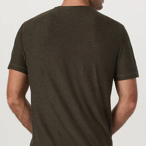 T-shirt de sport pour homme, coupe ample, couleur unie, col rond, style décontracté, pour les acheteurs en gros, service OEM, design personnalisé, prix abordable. - Product Image 6