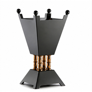 Quemador de Incienso de Metal Negro Mate Único, Moderno Soporte Árabe para Oud, Incensario Mabkhara de Estilo Nórdico para Decoración del Hogar - Product Image 6