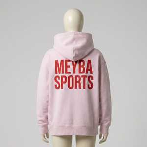 Sweat à capuche rose clair pour homme, imprimé logo discret, en molleton doux, style streetwear minimaliste, confort décontracté, coupe décontractée - Product Image 3