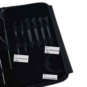 Kit d'outils pour extensions capillaires : Perles, Pince à sertir plate, Fil à boucles, Fil à perruque, Ciseaux, Grande pince de coiffure, Peigne à queue, Ensemble d'aiguilles - Product Image 4