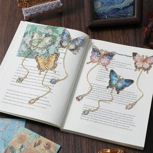 Metal Butterfly <b>Bookmark</b> with Colorful Chain Design Elegant Page Marker for Books Journals Diaries and Gift Collection - Product Image 5