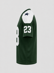 Camiseta de Fútbol Americano RITS para Hombre, Verde y Blanca, Número 23, Cuello en V, Manga Corta, Poliéster que Absorbe la Humedad, Ropa Deportiva de Equipo, Precio Económico - Product Image 6