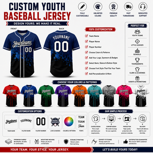 Maillot de baseball personnalisé pour jeunes, à boutons, sublimation, uniforme d'équipe, respirant, en polyester, pour enfants, clubs, écoles - Product Image 2