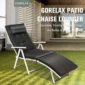 Silla de Playa Plegable Ligera y Ajustable con Almohada para Uso en Exteriores - Product Image 3