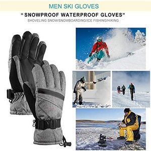 Warm Winter Ski Gloves Waterproof Snow Gloves with Thermal Lining Anti-Slip Palm and Touchscreen for Snowboarding Skii Gloves - Product Image 6