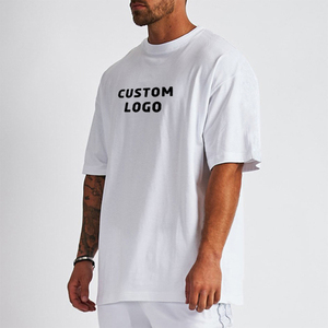 เสื้อยืดผู้ชายคุณภาพสูง ผ้าฝ้าย 100% สไตล์สตรีทแวร์ ทรงหลวม สวมใส่สบาย แขนสั้น เหมาะสำหรับฤดูร้อน ระบายอากาศได้ดี รับผลิตแบบ OEM พร้อมสกรีนโลโก้ - Product Image 2