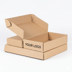 Custom 20x18x8cm Corrugated Packaging <b>Box</b> Flexographic Printed Recycled Paper <b>Shipping</b> Carton OEM Manufacturer Direct - Product Image 2