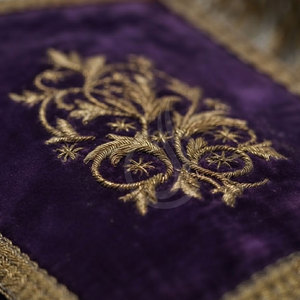Classic <b>Masonic</b> Cuffs Velvet Embroidered Lightweight Elegant Accessories Clean Traditional Design for Weddings Gatherings Formal - Product Image 5