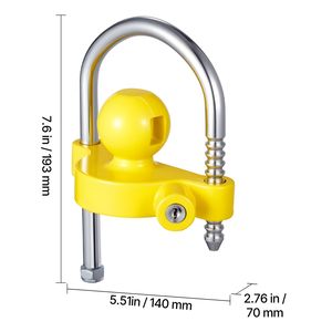 Kit Lucchetto Antifurto Rinforzato per Gancio Traino con Chiavi di Bloccaggio a Sfera, Adatto per Ganci da 1 7/8 pollici, 2 pollici, 2 5/16 pollici - Product Image 2
