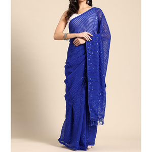 Sari de créateur pour femme avec motifs contemporains, embellissements artistiques et matériaux de qualité supérieure pour une mode ethnique moderne - Product Image 1