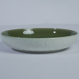 Bol en céramique céladon chinois traditionnel, écologique, empilable, semi-fait main, avec glaçure verte, design de vaisselle - Product Image 3