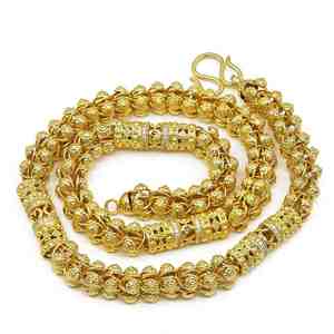 Collares de Cadena Holo Chapados en Oro Micro de 14K, 18K, 24K al por Mayor, Collares de Cadena de Estilo Holo con Diseño Moderno, Cadena de Moda de Latón - Product Image 3