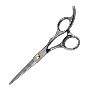 Ciseaux de barbier professionnels Tegra en acier inoxydable 4Cr13, tranchants, pour droitiers, avec poignées en caoutchouc moyennes, 28 dents, vente en gros - Product Image 1