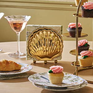Metal <b>Napkin</b> Holder Gold Seashell Design Decorative Tissue <b>Dispenser</b> Luxury Tabletop <b>Napkin</b> Stand Elegant Dining Table Organizer - Product Image 2
