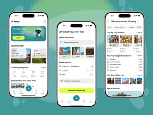 Aplicación de acompañamiento en viajes para descubrir compañeros de viaje, planificar excursiones, chatear, compartir itinerarios, rastrear viajes, compartir gastos. - Product Image 4