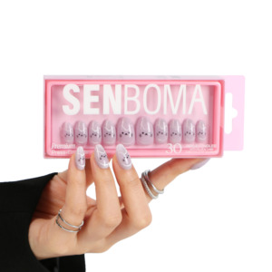 Ongles carrés réutilisables en ABS Glintnail à presser avec colle pour les doigts - Forme amande personnalisée - Product Image 5