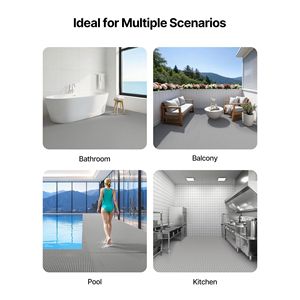 Tapete de Drenaje Antideslizante de PVC de Grado Comercial, 3 x 16.4 pies, para Áreas Húmedas, Tapete para Salpicaduras de Agua, Tapete Hueco para Puerta, Tapete Enrollable para Baño - Product Image 6