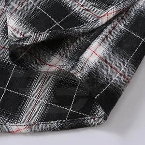 Camisas de Franela para Hombre, Camisa de Trabajo Informal de Manga Larga a Cuadros de Algodón para Exteriores, Suave y Cómoda con Botones, a la Moda - Product Image 3