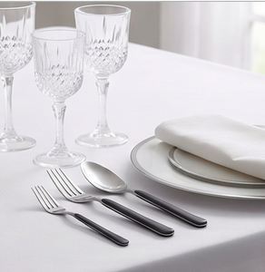Stylish <b>Black</b> Resin Handle <b>Cutlery</b> <b>Set</b> Featuring Silver Finished Head Premium Flatware Ideal For Restaurants Homes And Gifting - Product Image 4