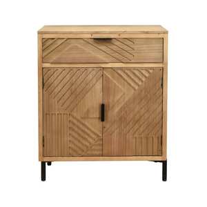 Meuble de rangement industriel moderne style ferme en bois massif et fer, durable, écologique, multi-niveaux pour salon et cuisine - Product Image 1