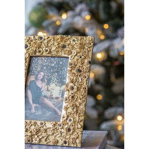 กรอบรูป9.5สีทองสไตล์วินเทจขนาด7.5x1พร้อมการออกแบบดอกไม้หรูหรากรอบรูปที่สวยงาม - Product Image 6