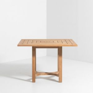 Table de jardin carrée moderne d'extérieur en bois finition naturelle, quatre pieds, vente en gros directe usine, export FCL en vrac - Product Image 4