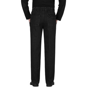 กางเกงยีนส์ผู้ชายแบบแห้งเร็ว ระบายอากาศได้ดี ออกแบบตามสั่ง ขายส่ง ผ้าฝ้ายทอ 100% ติดกระดุม สปริงไซส์ใหญ่ สีและขนาดตามสั่ง - Product Image 6