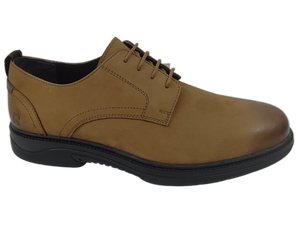 Chaussures Oxford en cuir véritable marron pour homme, bout rond, à lacets, respirantes, style marche toutes saisons - Product Image 4