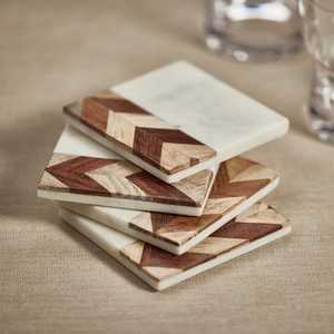 แผ่นรองแก้วไม้ MDF พิมพ์ลายแผ่นไม้ชุดรองแก้ว MDF มาตรฐานผลิตจากอินเดีย - Product Image 6