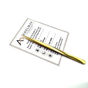 Pince à épiler droite plaquée or de 14 cm, instrument de beauté, pince à épiler d'isolation de précision, logo personnalisé - Product Image 5