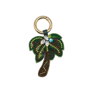 Porte-clés Breloque de Sac en Forme de Palmier avec Perles et Cristaux Animaux - Product Image 1