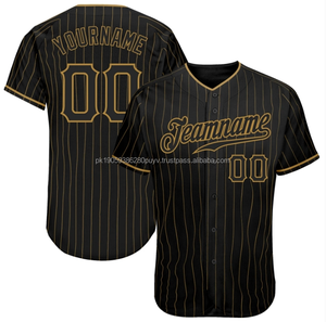 Logo personnalisé Nom Vente en gros Softball Jersey Shirt Youth Custom Stripes Baseball Shirt Baseball & Softball Wear Maillots de baseball - Product Image 1