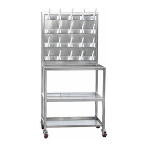 Étagère de séchage pour verrerie de laboratoire en acier inoxydable avec 24 crochets réglables - Product Image 3