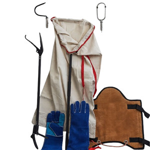 Kit de capture de serpents, ensemble de manipulation des reptiles avec filet, fourche, pinces, gants, tablier, outils de lutte antiparasitaire - Product Image 1