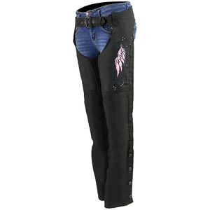 Samroz Sports Customizable Premium Leather 220g Seamless Fusing Sleeveless Motorcycle <b>Riding</b> <b>Chaps</b> Women Bikers All Seasons - Product Image 1