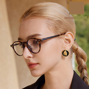 K9158 Gafas de Moda de Alta Calidad, Clásicas, Retro, con Marco Redondo TR90 para Mujer y Hombre, Multicolor, Anti Luz Azul, Monturas Ópticas - Product Image 2