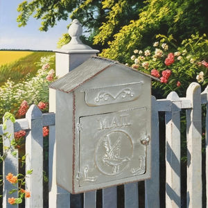 Boîte aux lettres en métal indien avec un design antirouille et durable pour l'entrée des lettres postales, montage mural extérieur, protection saisonnière - Product Image 2