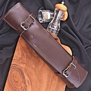 Ensemble de couteaux de cuisine professionnels en acier Damas, 5 pièces, faits à la main, manche en Micarta, étui en cuir, vente en gros, couteaux pliants professionnels - Product Image 5