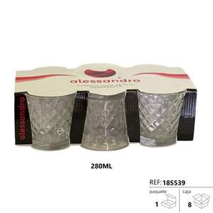 VASOS AGUA OLAS TRANS 280ML Botella de Agua de Vidrio, Categoría de Productos para Bebidas - Product Image 1