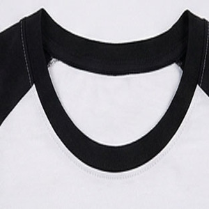 Camiseta Deportiva de Algodón de Corte Ajustado para Hombre, Estilo Raglán Bicolor Informal, Ligera y Cómoda, Tipo Jersey de Béisbol - Product Image 2