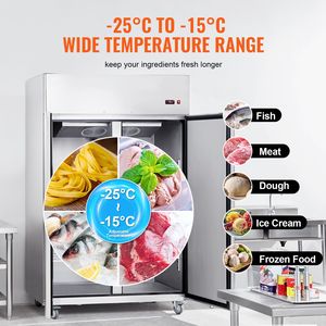Congelatore verticale in acciaio inossidabile da 44,21 piedi cubi con 2 porte e sbrinamento automatico - 54,4 pollici di larghezza - Product Image 5