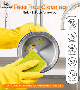 Casserole de luxe en acier inoxydable 18/10 avec couvercle en verre trempé et fond compatible induction - Product Image 3