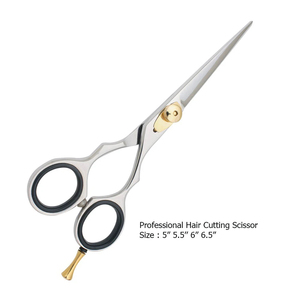 Ciseaux de barbier droits à lame tranchante en acier inoxydable de haute qualité pour la coupe de cheveux, meilleur prix, Pakistan - Product Image 4