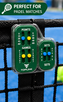 Ensemble de 3 compteurs de points de padel personnalisés en gros – Compteurs de points portables en plastique pour le tennis et les sports de raquette