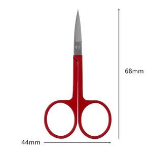 Ciseaux à ongles en acier inoxydable avec lame en acier inoxydable et manche rouge, longueur 68 mm, coupe-cuticules, outil de beauté pour adultes - Product Image 4