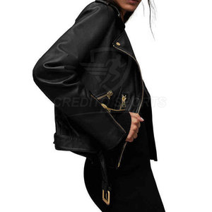 Chaqueta de Cuero para Mujer, Estilo Premium, Ajuste Suave, Diseño Duradero para Uso Diario, Cómoda, en Oferta Online - Product Image 6