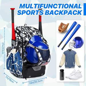 Mochila de Gimnasio Personalizada para Entrenadores de Béisbol, Bolsa Ligera e Impermeable para Guardar Bates y Equipo de Campo - Product Image 2