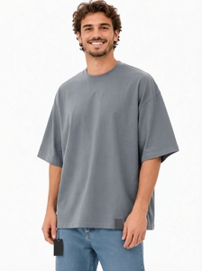 T-shirts Homme Oversize Personnalisables avec Logo – Collection Été 2026 – Créez Votre Propre Logo – T-shirts Homme Unis en Jersey 100% Coton Épais - Product Image 4