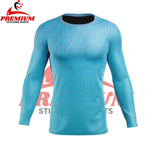 Nuevo Diseño, Mejor Calidad, Camiseta Deportiva Transpirable para Adultos, MOQ Bajo, Venta al Por Mayor, Color en Contraste, Camiseta de Manga Larga para Hombre, Spandex y Poliéster - Product Image 3