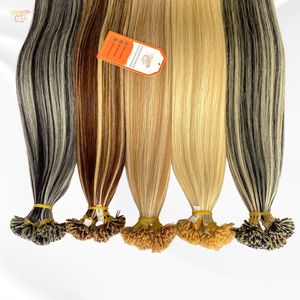 Taille personnalisée Extensions de cheveux à la kératine pré-collée Super épais cheveux Remy vietnamiens bruts 100 pièces/paquet pointe plate - Product Image 6